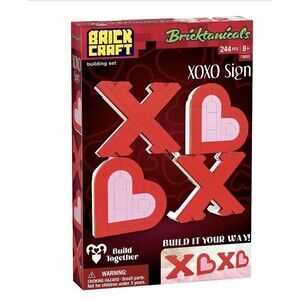2026 Brick Craft XOXO SIGN love Building Set 244 Piece new sealed box